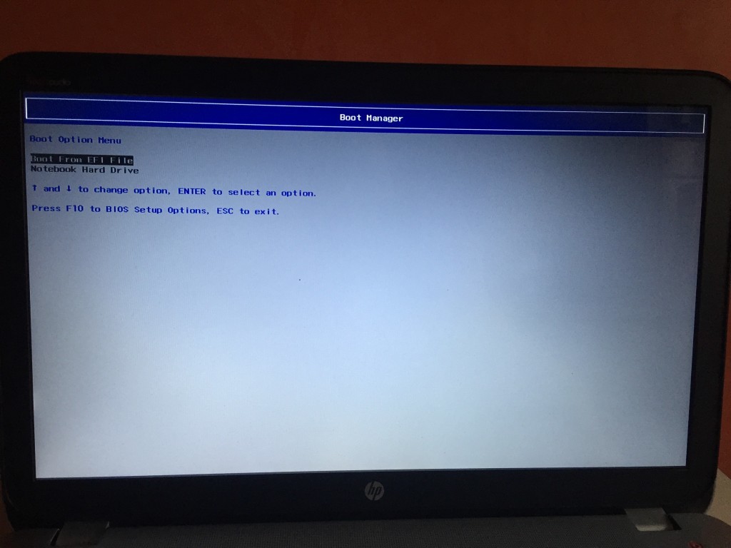 Boot from efi file на ноутбуке hp как убрать