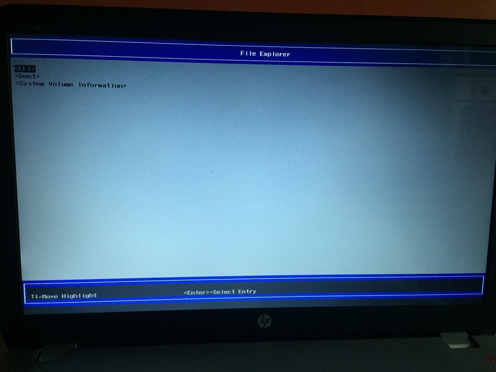 Boot from efi file на ноутбуке hp как убрать